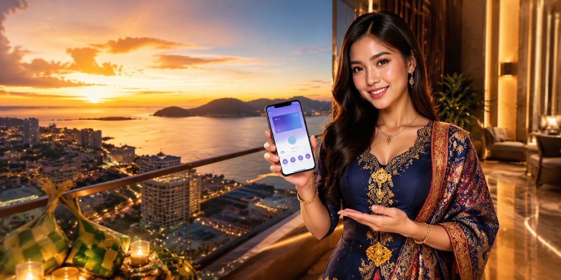 Pemain dari Kota Kinabalu Sabah bermain baccarat dalam talian melalui peranti mudah alih dengan suasana santai