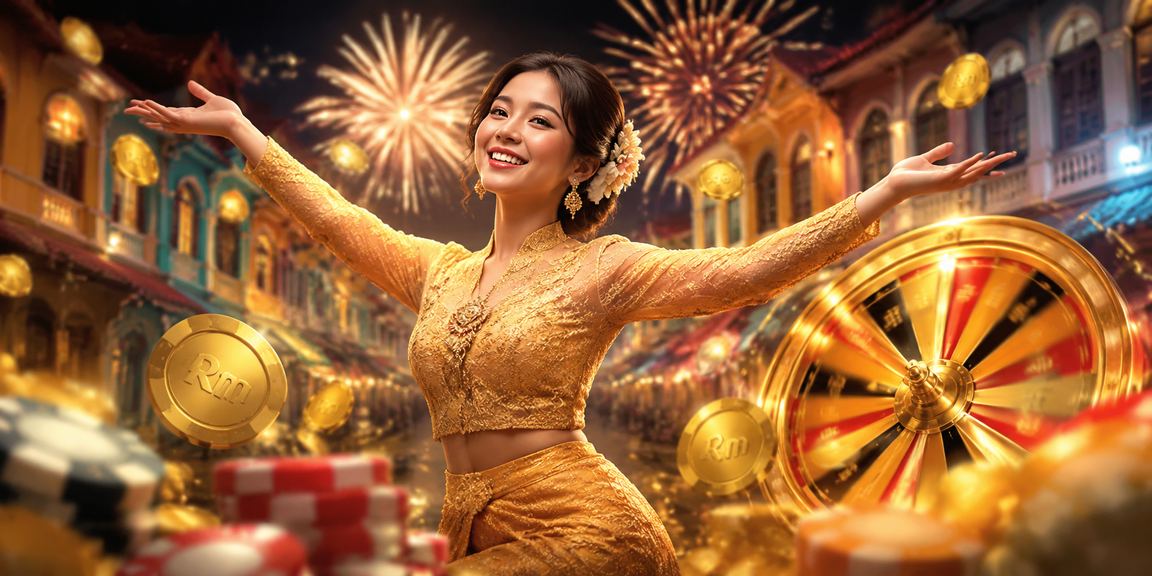 Suasana permainan kasino baccarat dengan inspirasi budaya tempatan di Pulau Pinang