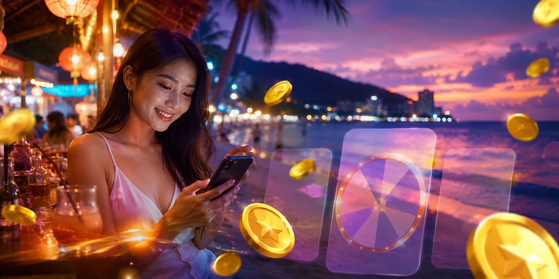 Meja roulette kasino dalam talian 1121 dengan suasana malam di Pulau Pinang